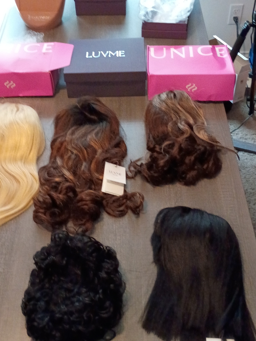 Luvme & Unice Mixed Color Women's Synthetic Hairpieces - Brown, Black, Blonde